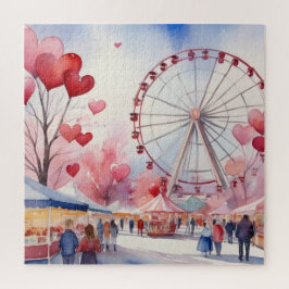 Quebra-cabeça Aquarela Romântica Roda Ferris
