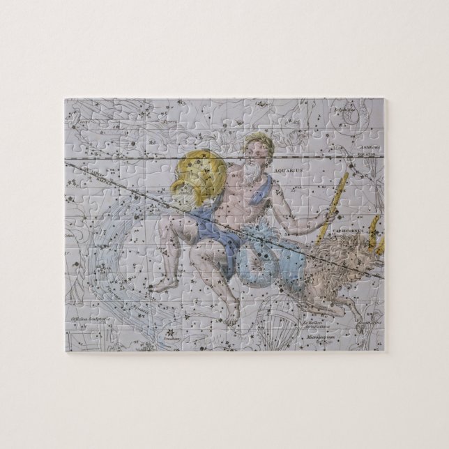 Quebra-cabeça Aquário e Capricórnio, "de um atlas celestial", (Horizontal)