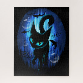 Quebra-cabeça Aquático - Gato Surreal na Fantasia do Oceano Prof