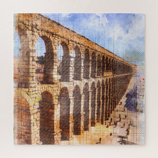Quebra-cabeça Aquedutos Romanos, Segóvia. Espanha. (Vertical)