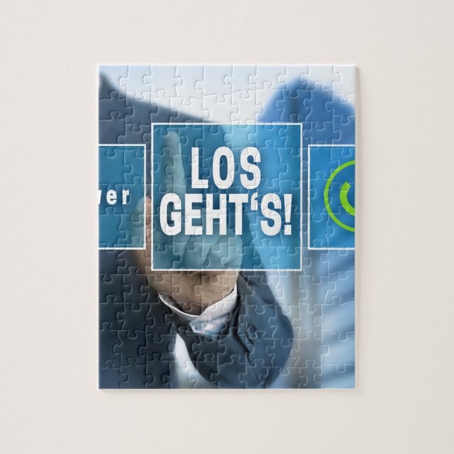 Quebra-cabeça Aqui vamos nós (german los gehts) o conceito de te (Vertical)