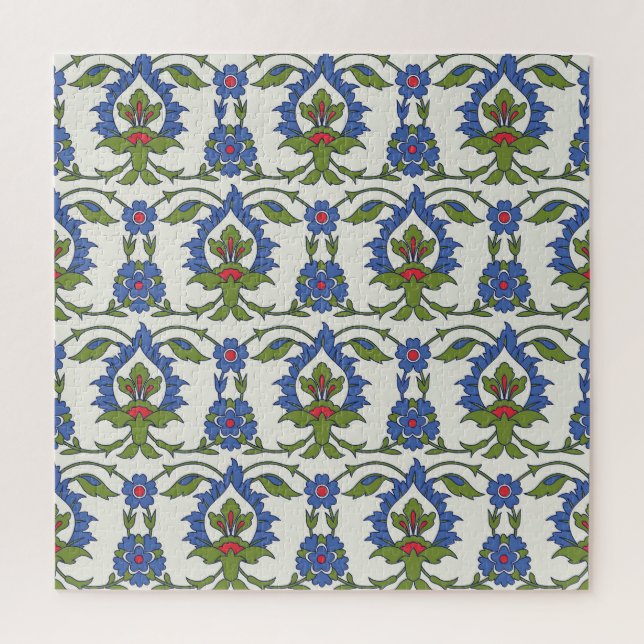 Quebra-cabeça Árabe Tradicional: Iznik Azulejo Invisível. (Vertical)
