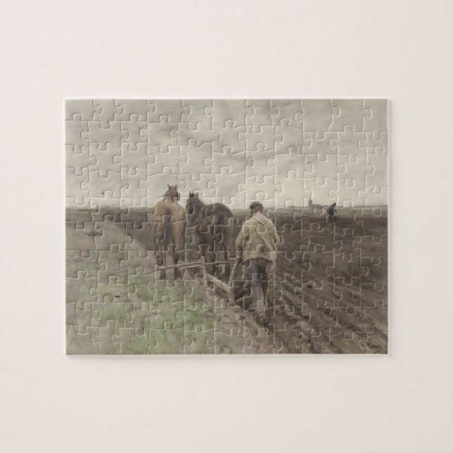 Quebra-cabeça Arando o fazendeiro, malva de Anton (Horizontal)