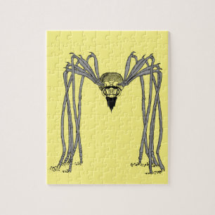 Quebra-cabeça aranha. preto e branco