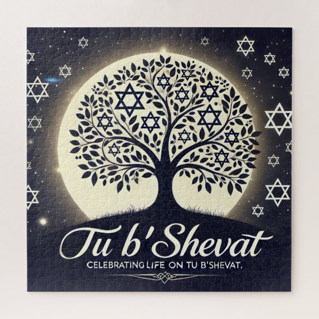Quebra-cabeça Arbre de Vie de Tu B'Shevat - Un Symbole Éternel (Horizontal)