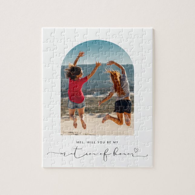 Quebra-cabeça Arch frame será minha matrona de honra quebra-cabe (Vertical)