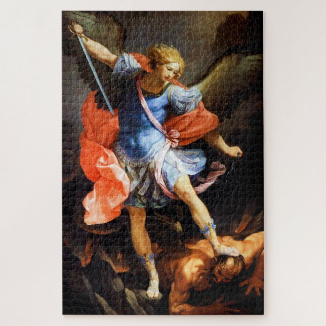 Quebra-cabeça Archangel Michael trSample Satã Guido Reni (Vertical)