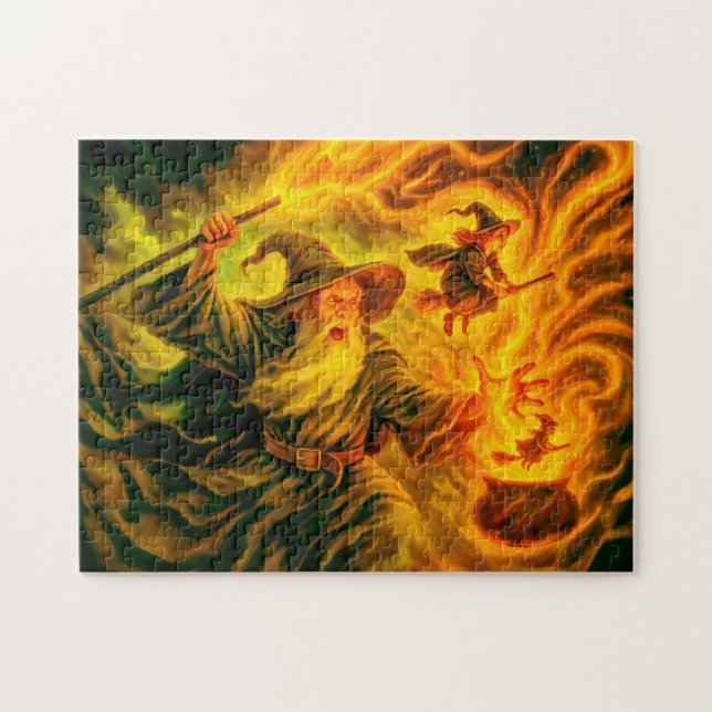 Quebra-cabeça Archmage creating witches in oil painting (Horizontal)