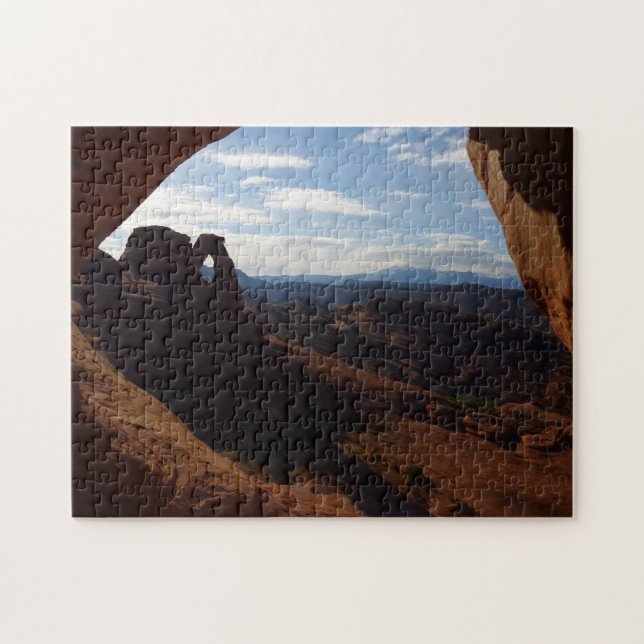 Quebra-cabeça Arco Delicado através da Janela de Rocha em Arches (Horizontal)