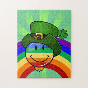 Quebra-cabeça Arco-íris com o chapéu do dia de St Patrick