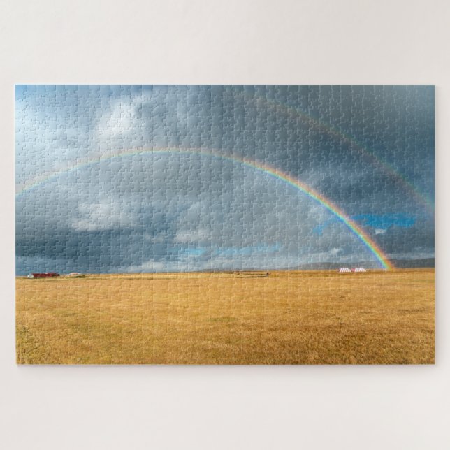 Quebra-cabeça Arco-íris contra céu tempestuoso (Horizontal)