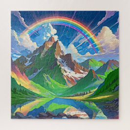 Quebra-cabeça Arco-íris da montanha