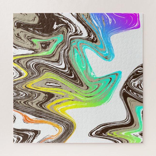 Quebra-cabeça arco-íris e golpes de chocolate (Vertical)