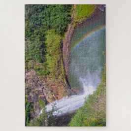 Quebra-cabeça Arco-íris em Wailua Falls, Kauai, Havaí
