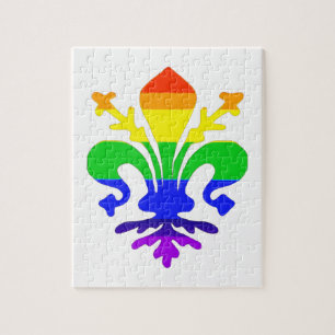 Quebra-cabeça Arco-Íris Estilizado Fleur de Lis