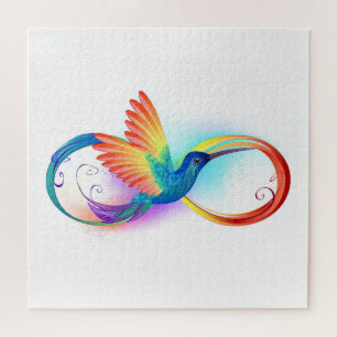 Quebra-cabeça Arco-íris Hummingbird com símbolo Infinito
