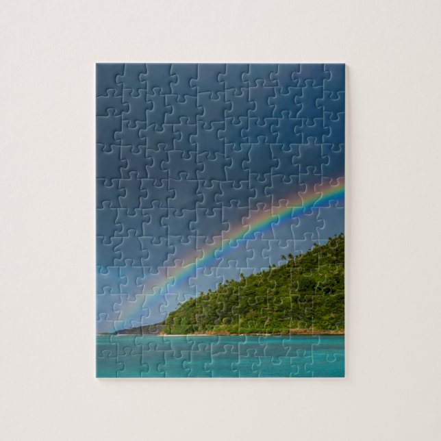 Quebra-cabeça Arco-íris sobre a ilha, Samoa Americana (Vertical)