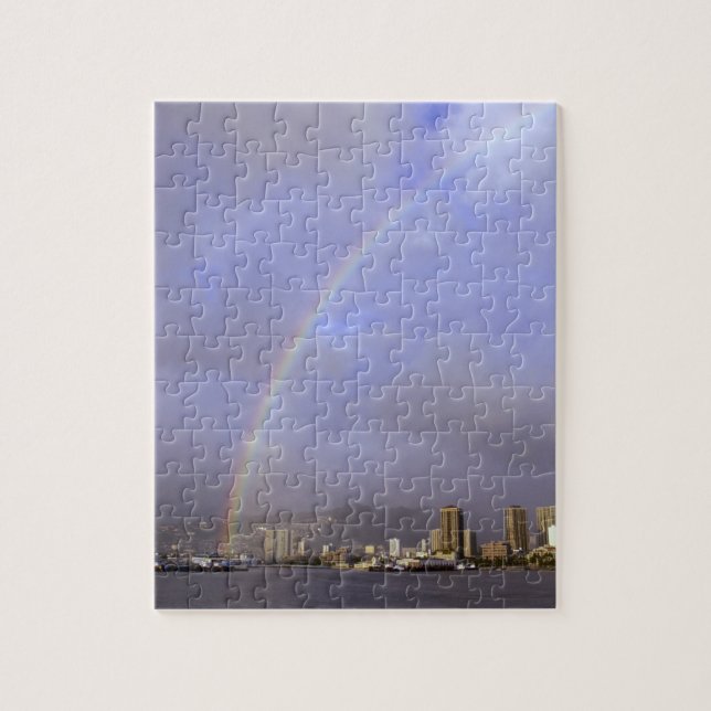 Quebra-cabeça Arco-íris sobre Honolulu, Havaí, EUA (Vertical)