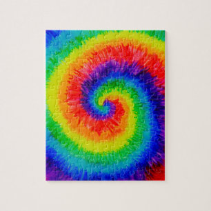 Quebra-cabeça Arco-íris Tie Die com Tinta Álcool