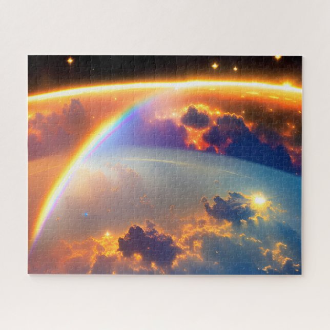 Quebra-cabeça Arco-Íris Universo Sobre Balé Cósmico Terrestre Nu (Horizontal)