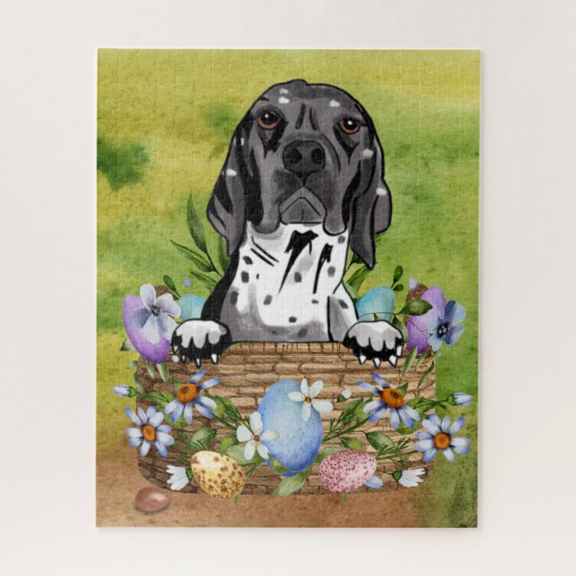 Quebra-cabeça Areia da Abissínia, cão aterrorizante na Páscoa Ca (Vertical)