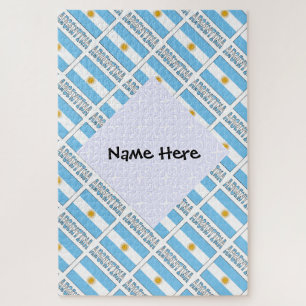 Quebra-cabeça Argentina and Argentine Flag Tiled Personalized