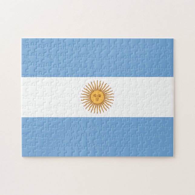 Quebra-cabeça Argentina Flag Puzzle (Horizontal)