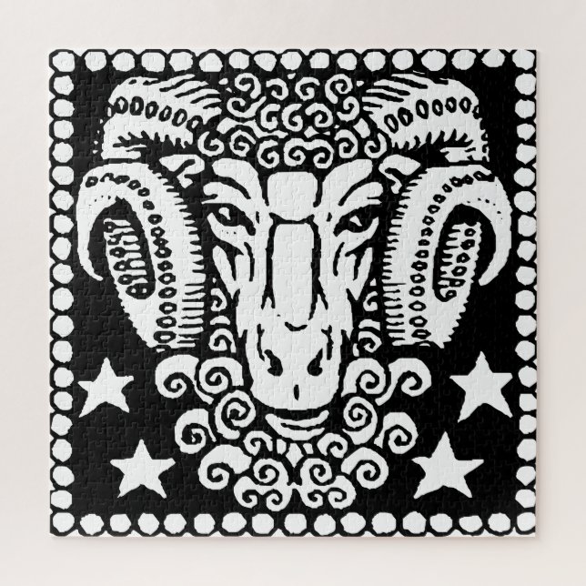 Quebra-cabeça Aries Astrologia Horoscópio Sinal Zodiac (Vertical)