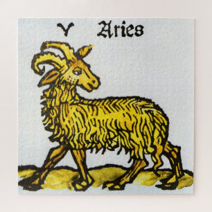 Quebra-cabeça Áries o Carneiro Dourado, Sinais Vintage do Zodíac