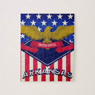 Quebra-cabeça Arkansas USA Flag