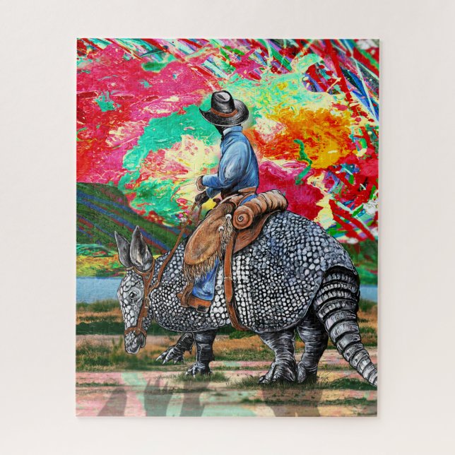Quebra-cabeça Armadillo Cowboy (Vertical)
