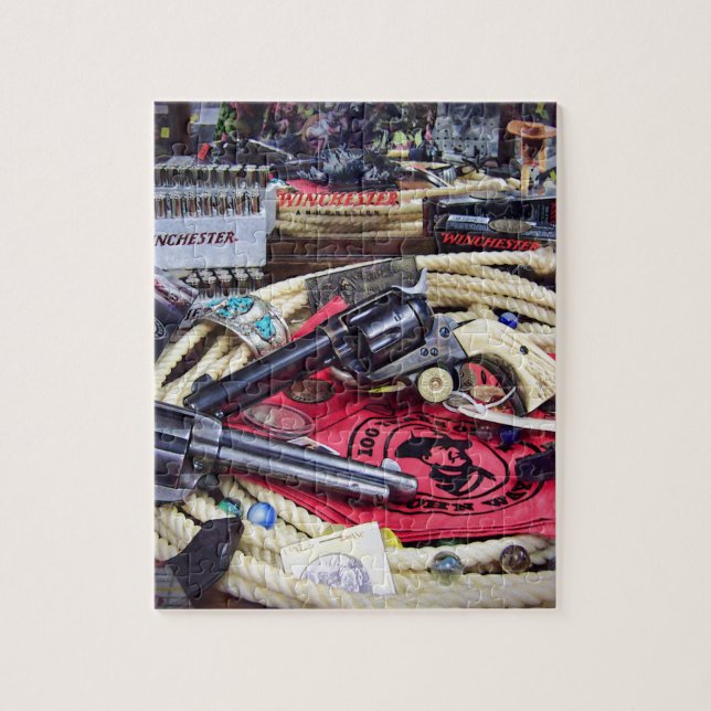 Quebra-cabeça Armas e coleções do vaqueiro (Vertical)