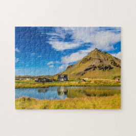 Quebra-cabeça Arnarstapi Amtmansshus E Monte Stapafell, Islândia