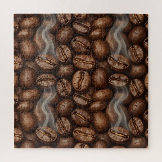 Quebra-cabeça Aroma de Vapor de Grãos de Café Frescos Torrados (Vertical)