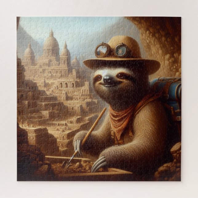 Quebra-cabeça Arqueólogo Sloth (Vertical)