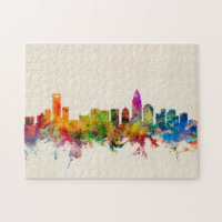 Arquitectura da cidade da skyline de Charlotte