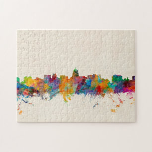 Quebra-cabeça Arquitectura da cidade da skyline de Madison