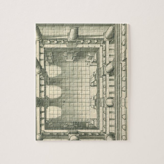 Quebra-cabeça Arquitetura Antiga, Perspectiva do Pátio do Atrium (Vertical)