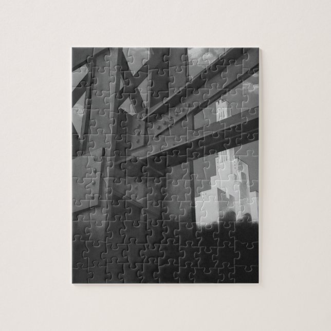 Quebra-cabeça Arquitetura de arranha-céu de construção de aço vi (Vertical)