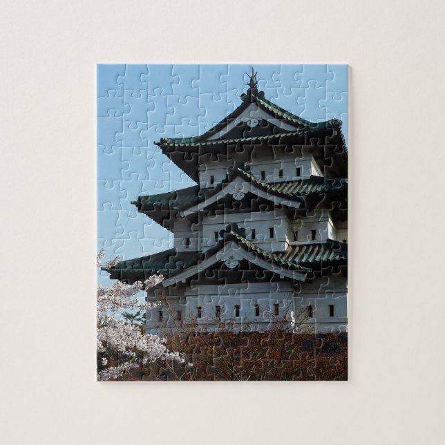 Quebra-cabeça Arquitetura de edifícios do Castelo do Japão Histó (Vertical)