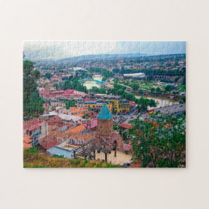 Quebra-cabeça Arquitetura de rua Tbilisi Georgia Cityscape