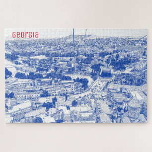 Quebra-cabeça Arquitetura de rua Tbilisi Georgia Cityscape