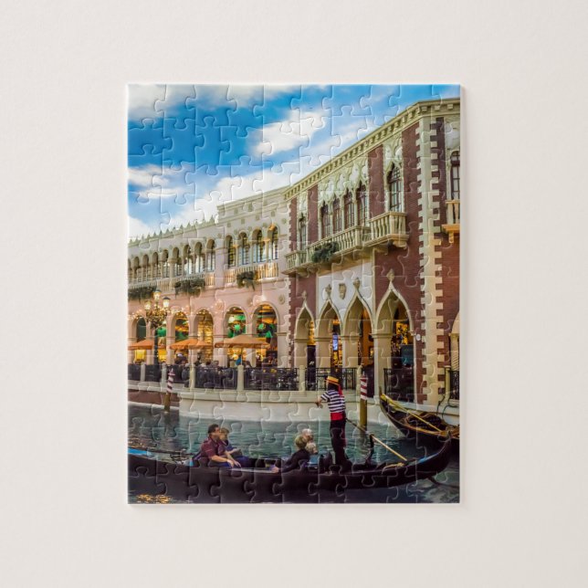 Quebra-cabeça Arquitetura do Canal de Gôndola Venetian Las Vegas (Vertical)