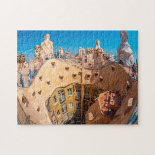 Quebra-cabeça Arquitetura Gaudi Barcelona.