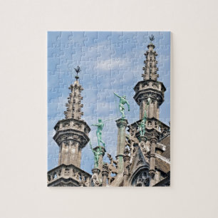 Quebra-cabeça arquitetura na Grand Place em Bruxelas, Bélgica