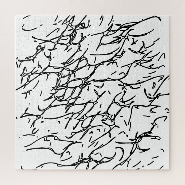 Quebra-cabeça Arranhões em Preto e Branco - 1 (Vertical)