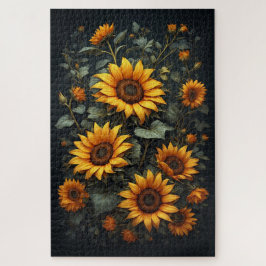 Quebra-cabeça Arranjo Floral de Girassóis de Outono