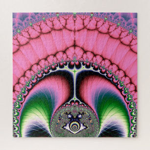 Quebra-cabeça Arranque de Peacock Fractal Abstrato Art