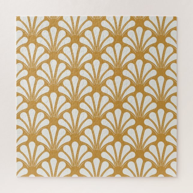 Quebra-cabeça Art Deco — Shell Geométrico (Vertical)