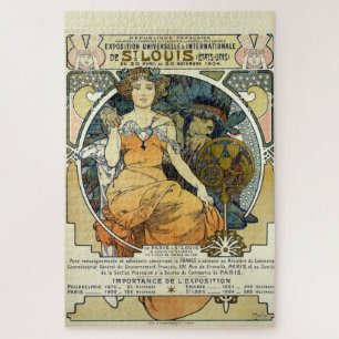 Quebra-cabeça Art Nouveau 1904 Feira Mundial de Alphonse Mucha